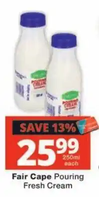 Checkers Fair Cape Pouring Fresh Cream offer