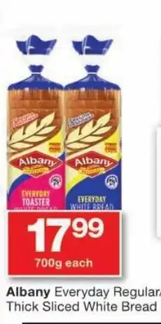 Checkers Albany Everyday Regular Thick Sliced White Bread offer