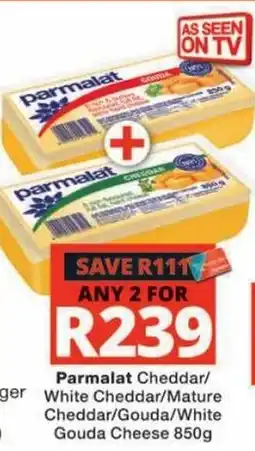 Checkers Parmalat Cheddar/White Cheddar/Mature Cheddar/Gouda/White Gouda Cheese offer