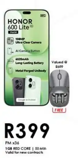 Chatz Connect HONOR 600 Lite offer