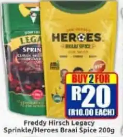 Three Star Cash and Carry Freddy Hirsch Legacy Sprinkle/Heroes Braai Spice offer