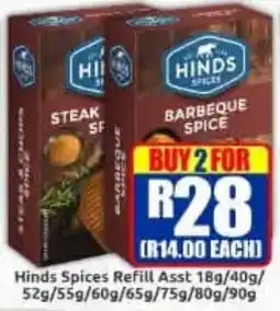 Three Star Cash and Carry Hinds Spices Refill Assorted offer