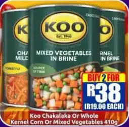 Three Star Cash and Carry Koo Mixed Vegetables In Brine offer