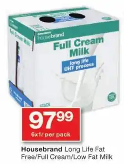 Checkers Housebrand Full Cream Milk offer
