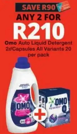 Checkers Omo Auto Liquid Detergent offer