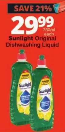 Checkers Sunlight Original Dishwashing Liquid offer