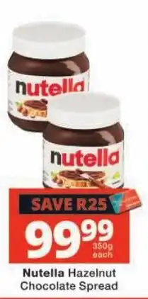 Checkers Nutella Hazelnut Chocolate Spread offer
