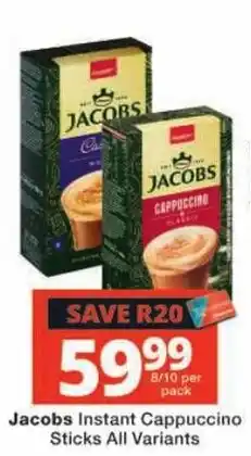 Checkers Jacobs Instant Cappuccino Sticks offer