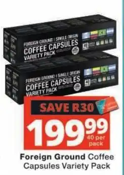 Checkers Foreign Ground Coffee Capsules Variety Pack offer