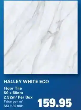 HALLEY WHITE ECO Floor Tile