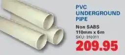 Cashbuild PVC UNDERGROUND PIPE offer
