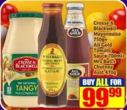 Three Star Cash and Carry Crosse & Blackwell Mayonnaise offer