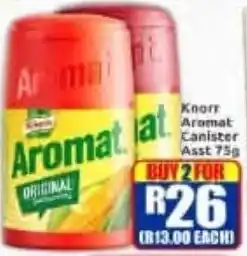 Three Star Cash and Carry Knorr Aromat Canister offer