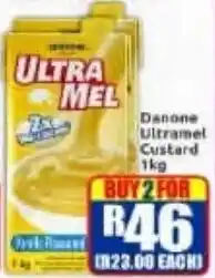 Three Star Cash and Carry Danone Ultramel Custard offer