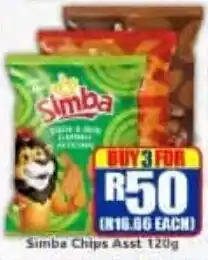 Three Star Cash and Carry Simba Chips Assorted offer