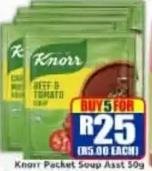Three Star Cash and Carry Knorr Packet Soup Assorted offer