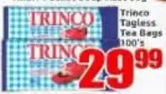 Three Star Cash and Carry Trinco Tagless Tea Bags offer