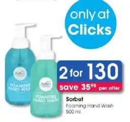 Clicks Sorbet Foaming Hand Wash offer