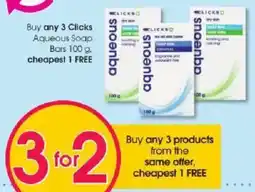Clicks Clicks Aqueous Soap Bars offer