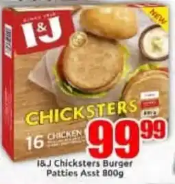 Three Star Cash and Carry I&J Chicksters Burger Patties Assorted offer