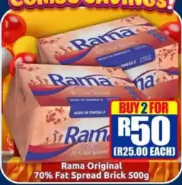 Three Star Cash and Carry Rama Original 70% Fat Spread Brick offer