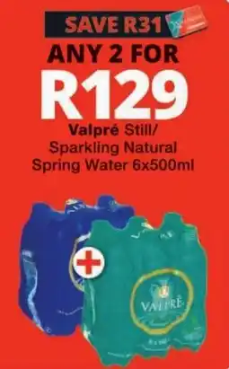 Checkers Valpré Still/Sparkling Natural Spring Water offer