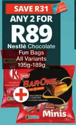 Checkers Nestlé Chocolate Fun Bags offer