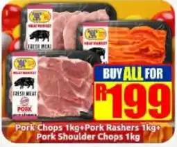 Three Star Cash and Carry Heat Market Fresh Meat Pork offer