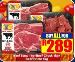 Three Star Cash and Carry Save Lot Meat Market Fresh Meat Beef offer