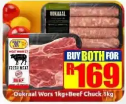 Three Star Cash and Carry Oukraal Wors Beef Chuck offer