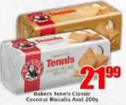 Three Star Cash and Carry Bakers Tennis Classic Coconut Biscuits offer