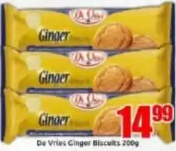 Three Star Cash and Carry De Vries Ginger Biscuits offer