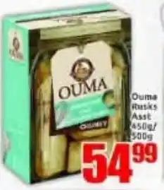 Three Star Cash and Carry Ouma Rasks Assorted offer