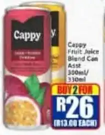 Three Star Cash and Carry Cappy Fruit Juice Blend Can offer