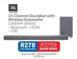 OK Furniture JBL 3.1-Channel Soundbar with Wireless Subwoofer offer