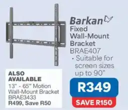 OK Furniture Barkan Fixed Wall-Mount Bracket BRAE407 offer