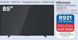 OK Furniture Hisense 85" 60Hz UHD Smart QLED TV offer