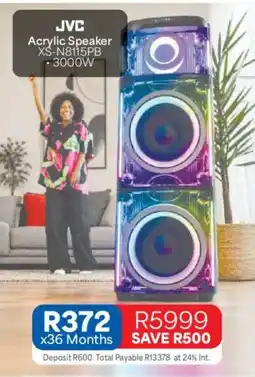 OK Furniture JVC Acrylic Speaker offer