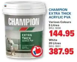 Cashbuild CHAMPION EXTRA THICK ACRYLIC PVA offer