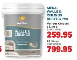 Cashbuild MEDAL WALLS & CEILINGS ACRYLIC PVA offer