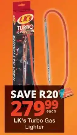 Checkers LK's Turbo Gas Lighter offer