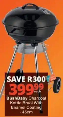 Checkers BushBaby Charcoal Kettle Braai With Enamel Coating offer