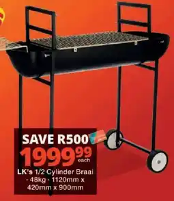 Checkers LK's 1/2 Cylinder Braai offer