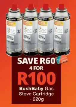 Checkers BushBaby Gas Stove Cartridge offer