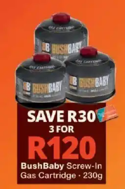 Checkers BushBaby Screw-In Gas Cartridge offer