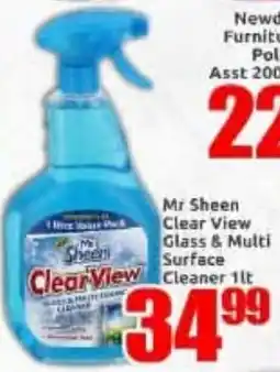 Three Star Cash and Carry Mr Sheen ClearView Glass & Multi Surface Cleaner offer