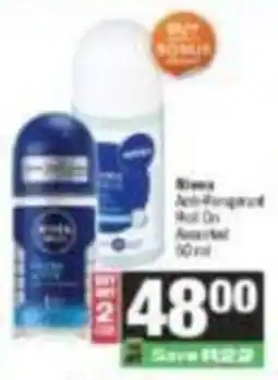SuperSpar Nivea Anti-Perspirant Roll On Assorted offer