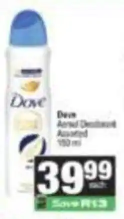 SuperSpar Dove Aerosol Deodorant Assorted offer