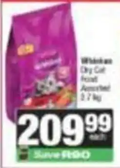 SuperSpar Whiskas Dry Cat Food Assorted offer