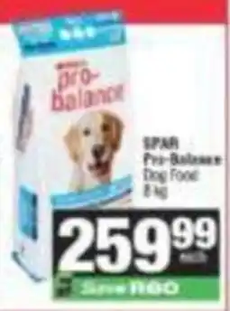 SuperSpar pro-balance Dog Food offer